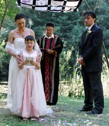 child in wedding ceremony